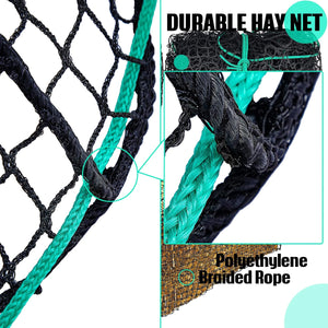 Round Hay Bag 4×4×4FT Large Slow Feeder for Horses Cattle & Livestock