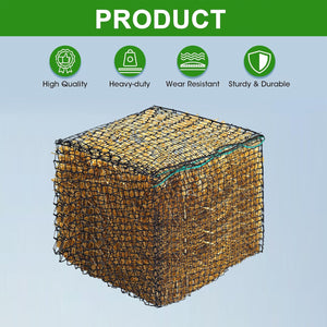 Round Hay Bag 4×4×4FT Large Slow Feeder for Horses Cattle & Livestock