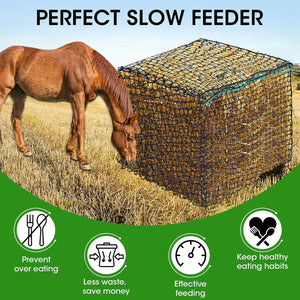 Round Hay Bag 4×4×4FT Large Slow Feeder for Horses Cattle & Livestock