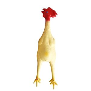 Squeaky Chicken Dog Toy Rubber Chew Toy