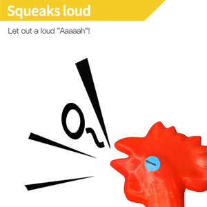Squeaky Chicken Dog Toy Rubber Chew Toy