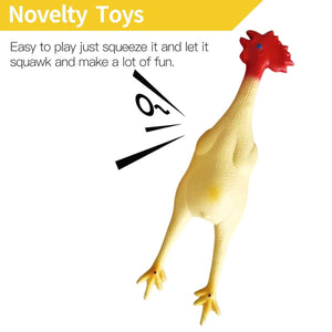 Squeaky Chicken Dog Toy Rubber Chew Toy