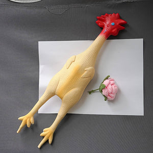 Squeaky Chicken Dog Toy Rubber Chew Toy