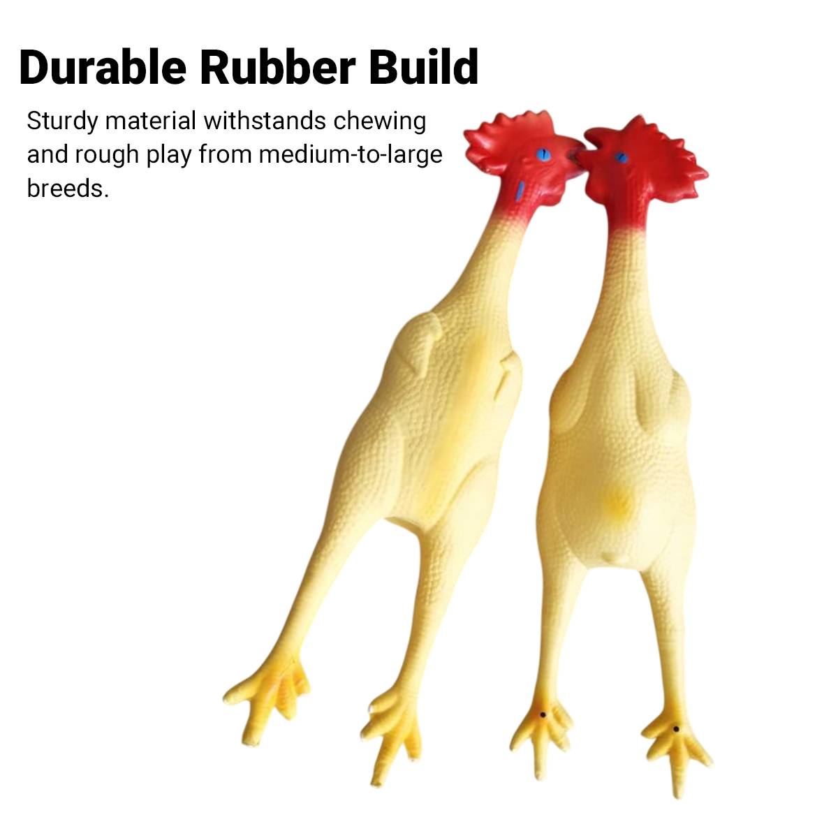 Squeaky Chicken Dog Toy Rubber Chew Toy