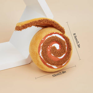 Squeaky Plush Donut Dog Toy Cinna-bone