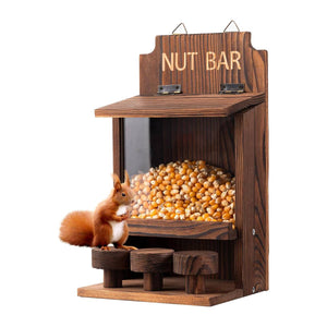 Squirrel Feeder Wooden Nut Bar Outdoor Hanging Feeder