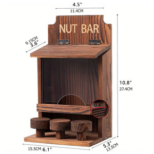 Squirrel Feeder Wooden Nut Bar Outdoor Hanging Feeder