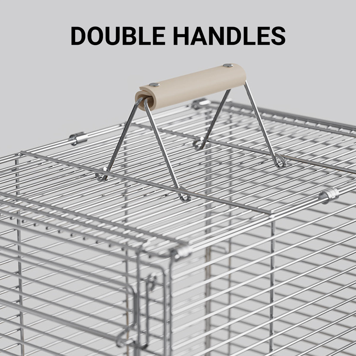 Stainless Steel Foldable Bird Cage With Handle