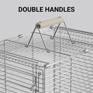 Stainless Steel Foldable Bird Cage With Handle