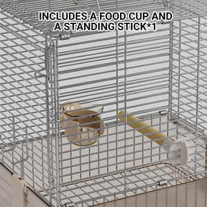 Stainless Steel Foldable Bird Cage With Handle