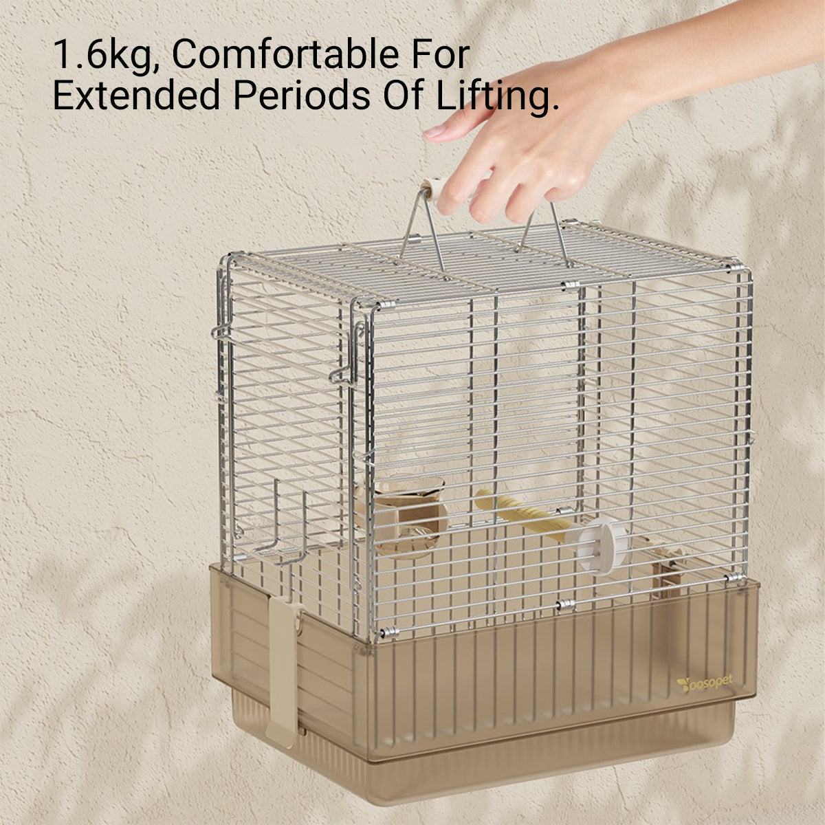 Stainless Steel Foldable Bird Cage With Handle