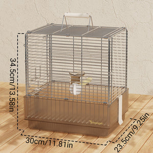Stainless Steel Foldable Bird Cage With Handle