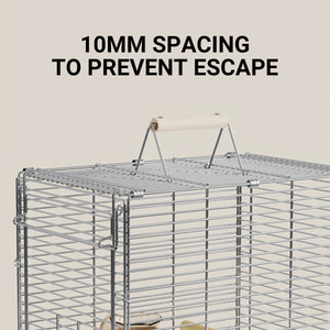 Stainless Steel Foldable Bird Cage With Handle