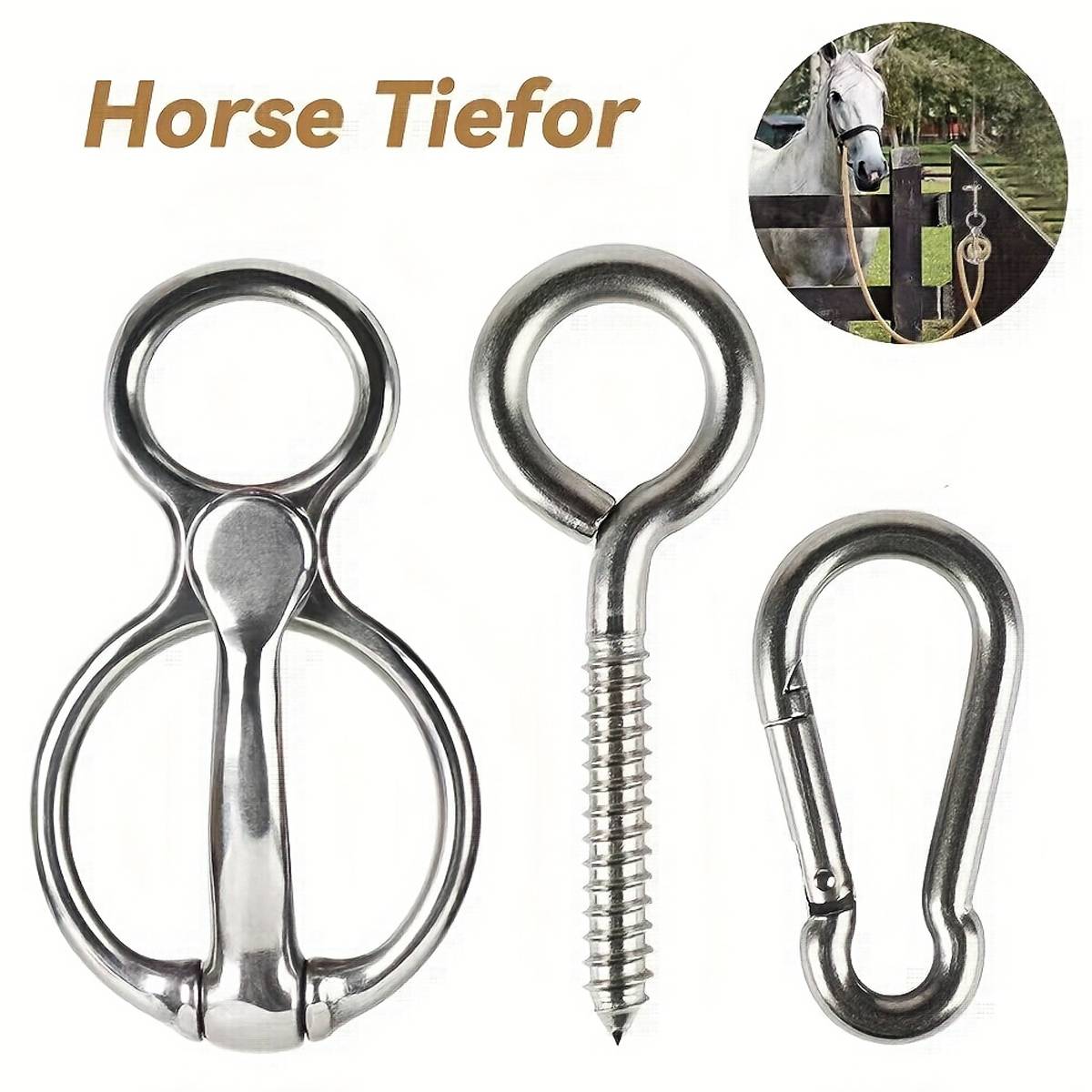 Stainless Steel Horse Tie Ring