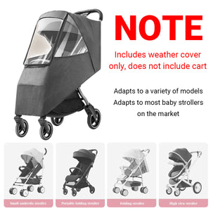 Pet Stroller Rain Cover with 270° View and Front Access Door