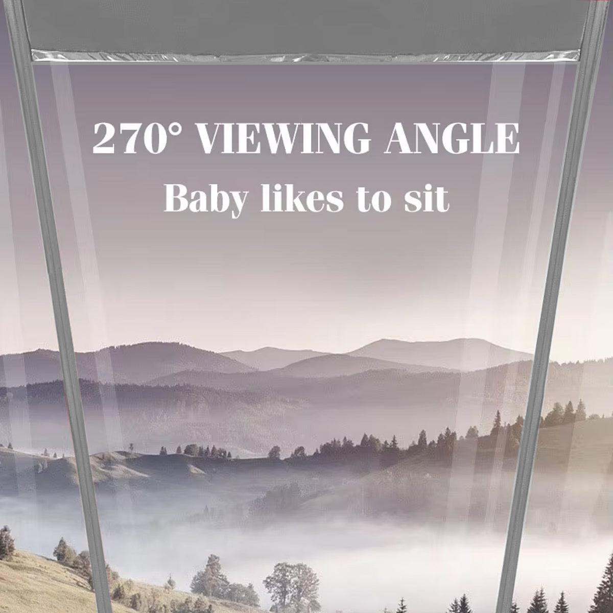Pet Stroller Rain Cover with 270° View and Front Access Door