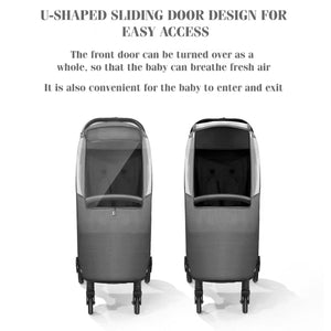 Pet Stroller Rain Cover with 270° View and Front Access Door