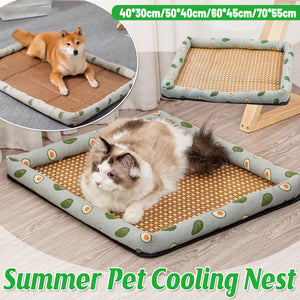 Pet Summer Cat Dog Kennel Mat Soft Pet Bed Cushion for Dogs and Cats Indoor Use