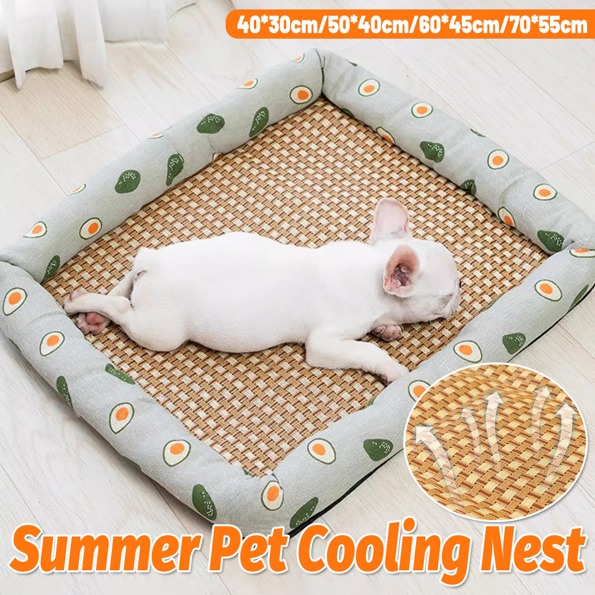 Pet Summer Cat Dog Kennel Mat Soft Pet Bed Cushion for Dogs and Cats Indoor Use