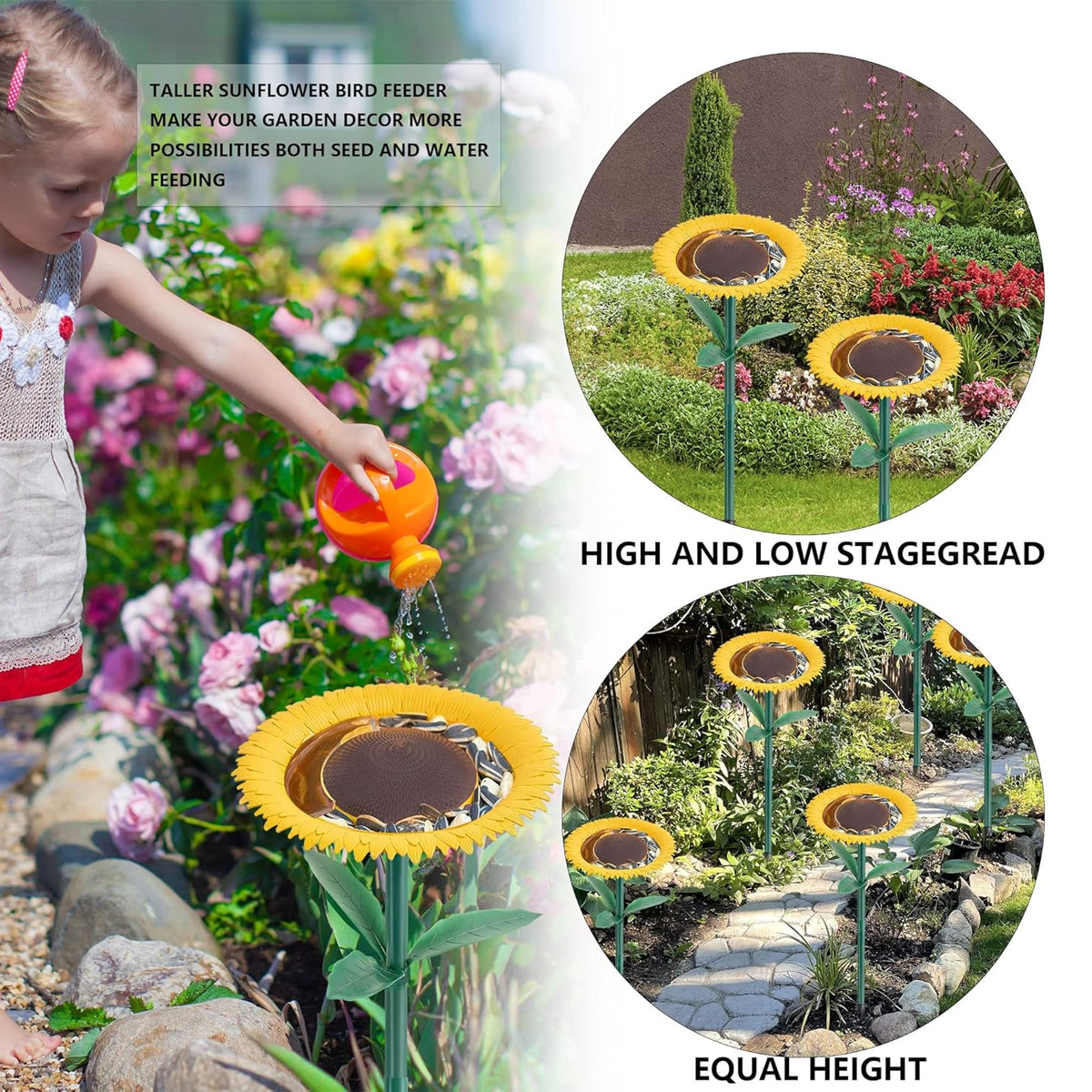 Sunflower Bird Feeder Outdoor Hanging Wild Bird Feeding Station