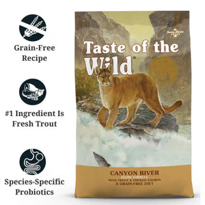 Taste of the Wild Canyon River Cat Food Grain-Free Trout & Smoked Salmon Formula 2kg/6.6kg