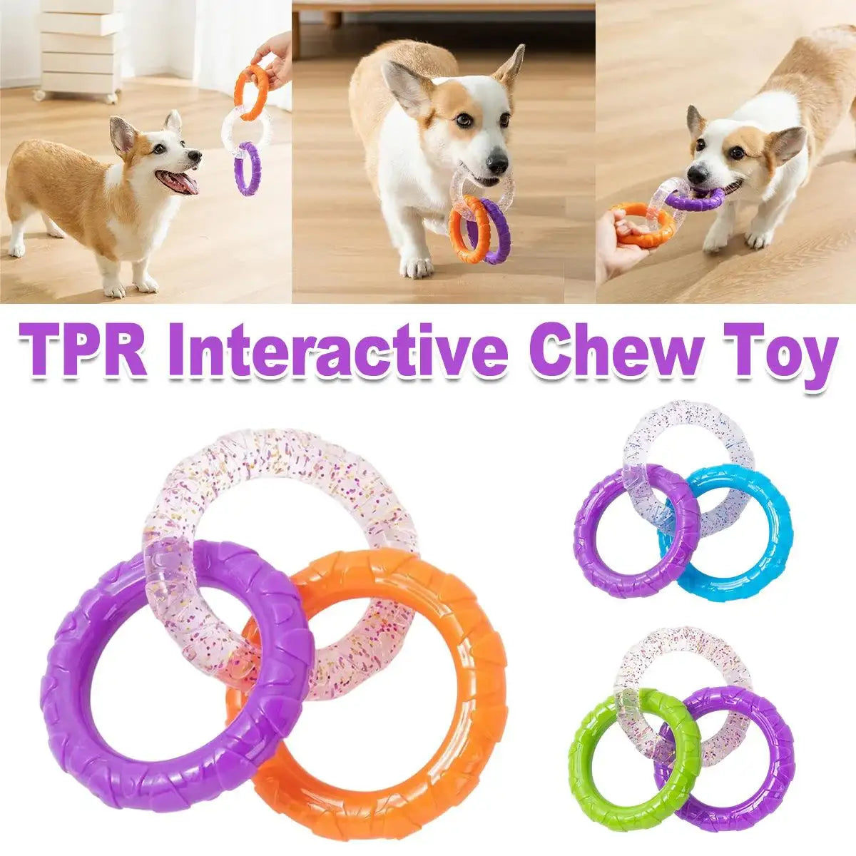 Durable TPR Interactive Dog Chew Toy Fun & Safe for Dogs