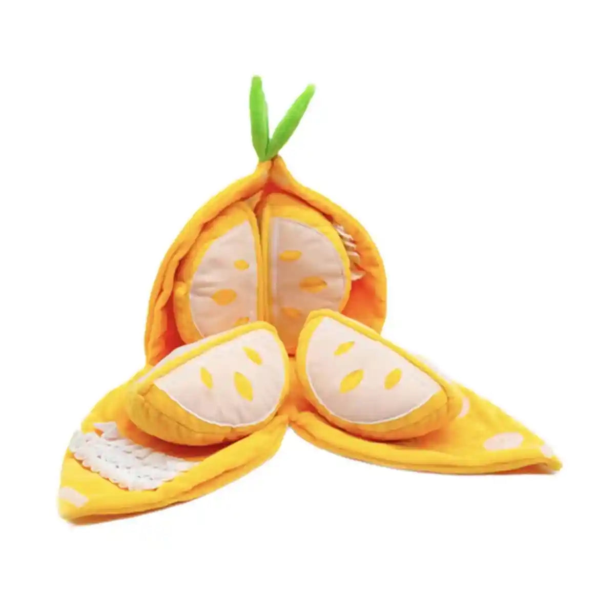 Interactive Orange Plush Snuffle Toy for Dogs