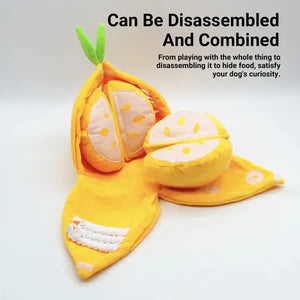 Interactive Orange Plush Snuffle Toy for Dogs