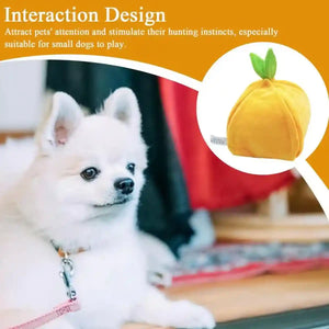 Interactive Orange Plush Snuffle Toy for Dogs