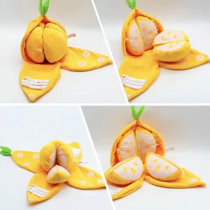 Interactive Orange Plush Snuffle Toy for Dogs