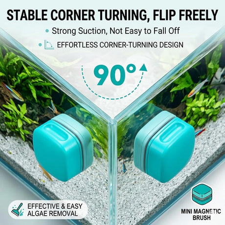 Mini magnetic aquarium glass cleaner for glass up to 10mm – product view 2