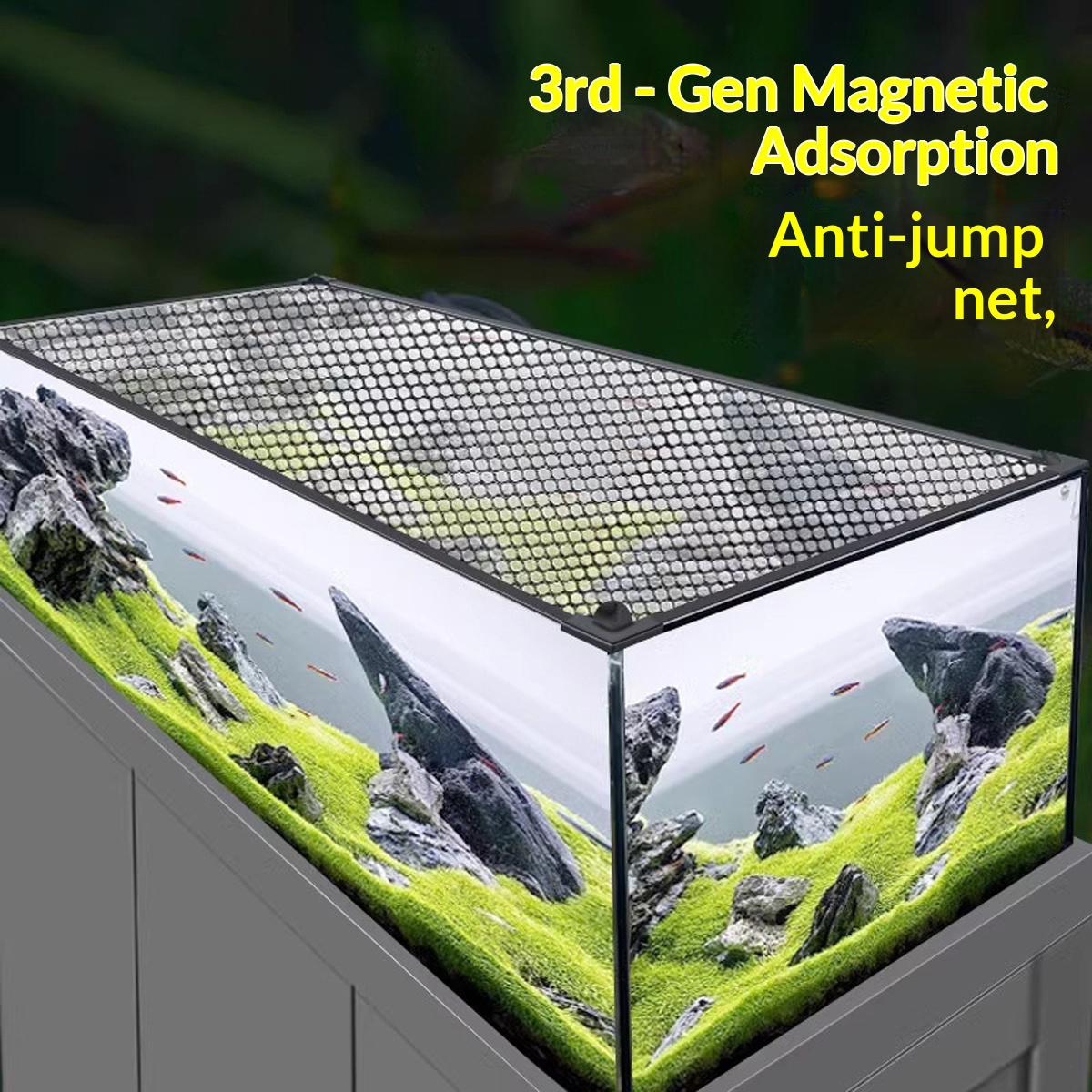 Fish Tank Cover Anti-Jump Net with Magnetic Mount (40 x 60 cm)
