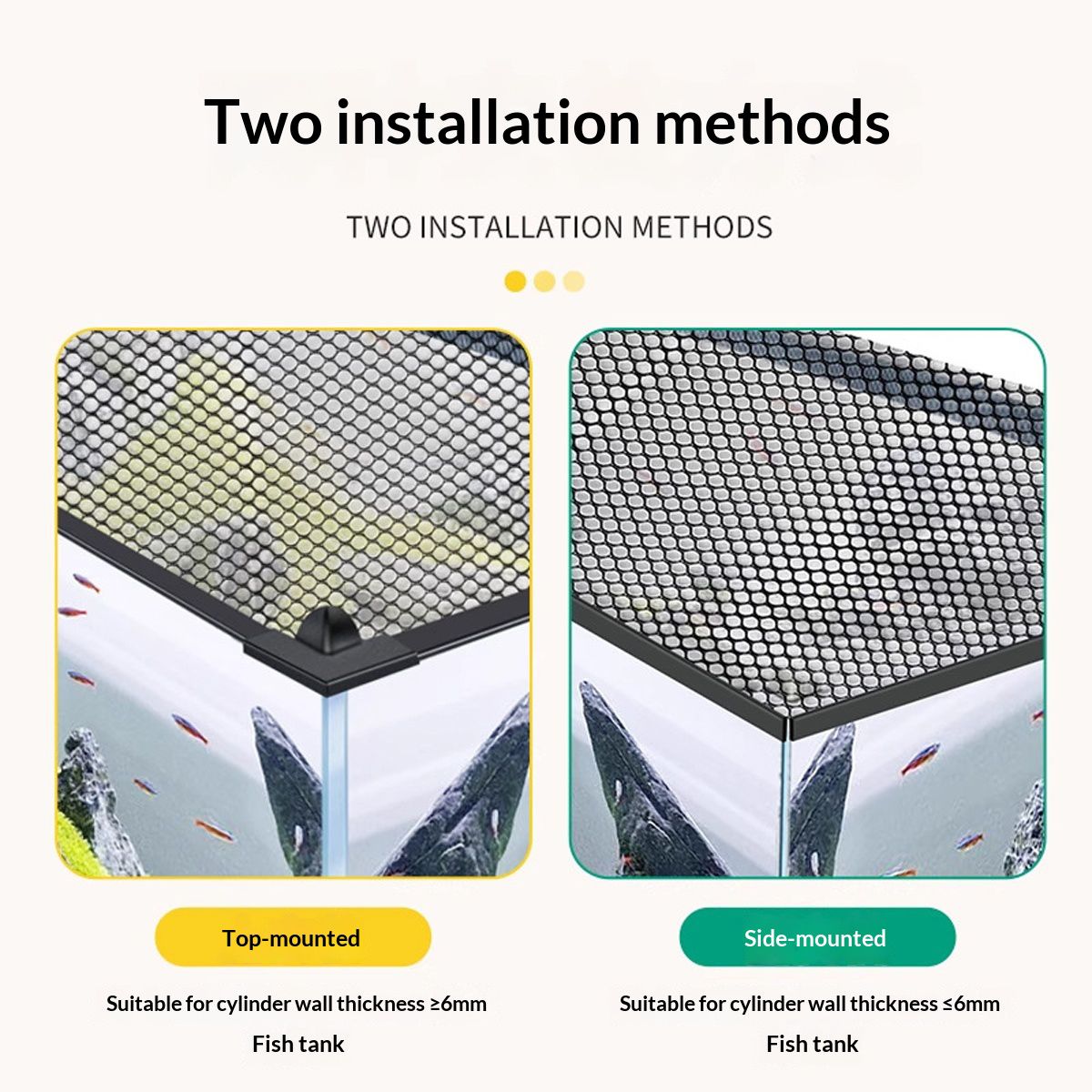 Fish Tank Cover Anti-Jump Net with Magnetic Mount (40 x 60 cm)