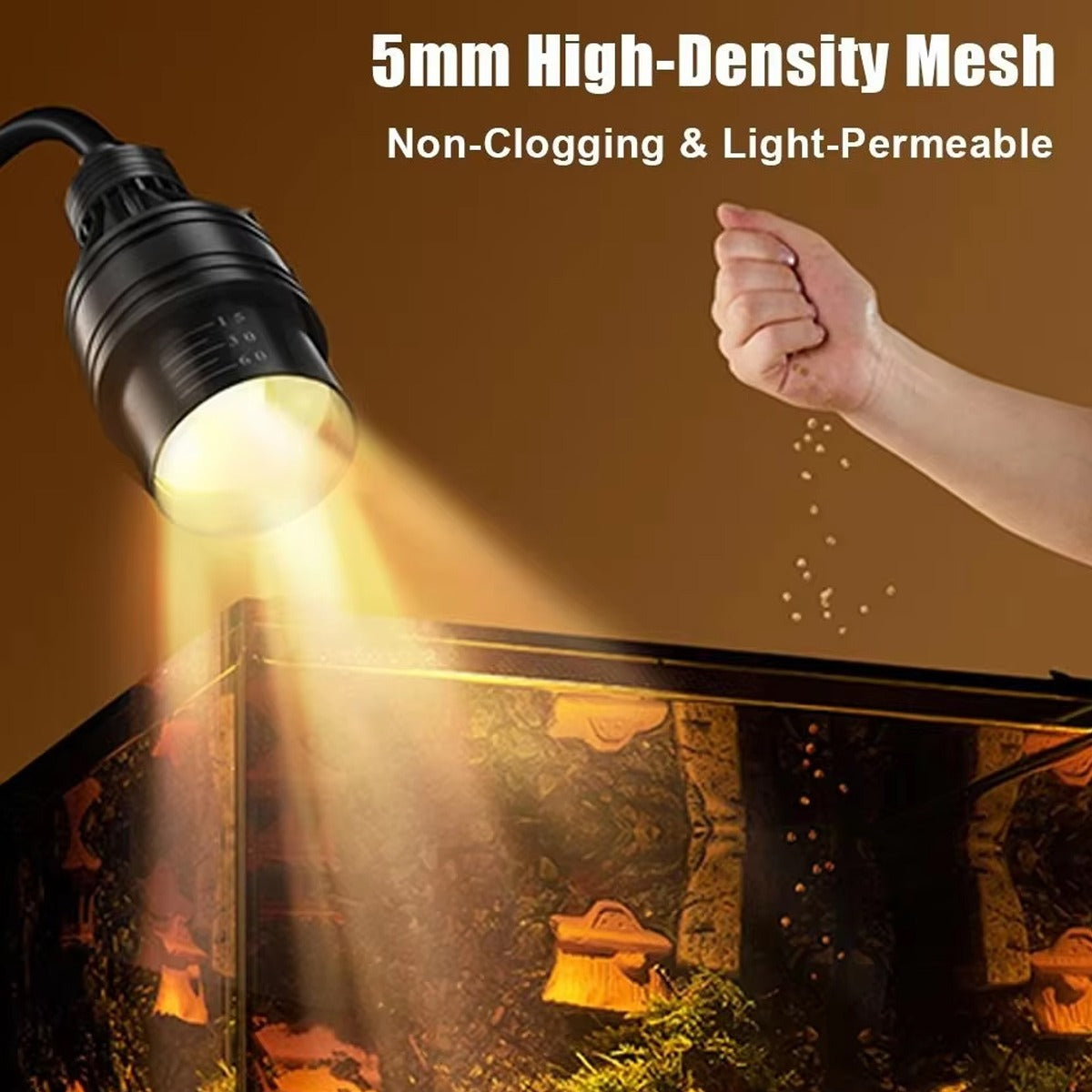 Fish Tank Cover Anti-Jump Net with Magnetic Mount (40 x 60 cm)