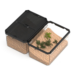 Stackable Reptile Terrarium Breeding Box with Magnetic Lid (Small)