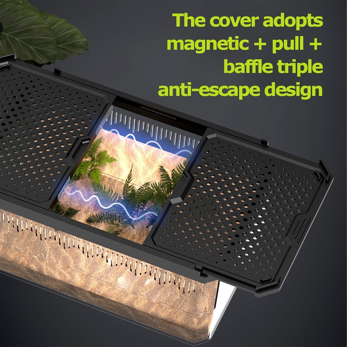 Stackable Reptile Terrarium Breeding Box with Magnetic Lid (Small)
