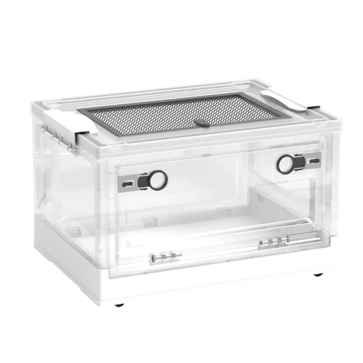 Foldable Transparent Small Pet Breeding Box with Mesh Lid