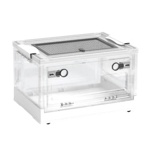 Foldable Transparent Small Pet Breeding Box with Mesh Lid