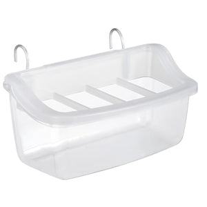 Transparent Bird Seed Feeders for Small Pets with Anti-Splash Design