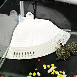 Corner Turtle Basking Platform with Suction Cups & Climbing Ramp