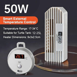 Turtle Tank Heater - Smart Digital Display Heating Rod (25W/50W)