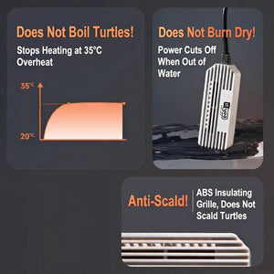 Turtle Tank Heater - Smart Digital Display Heating Rod (25W/50W)