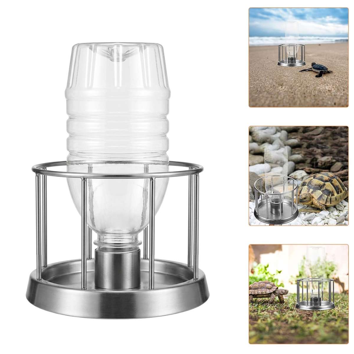 Stainless Steel Turtle Water Feeder Automatic Reptile Drinker