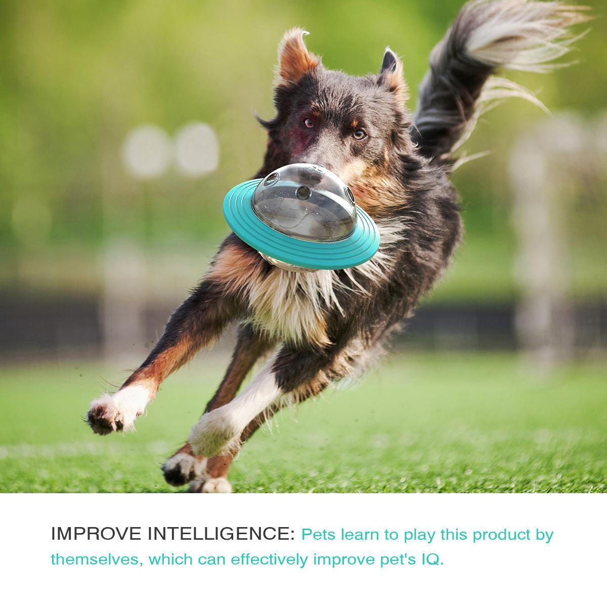 UFO Pet Treat Toy Interactive Food Dispenser for Dogs & Cats