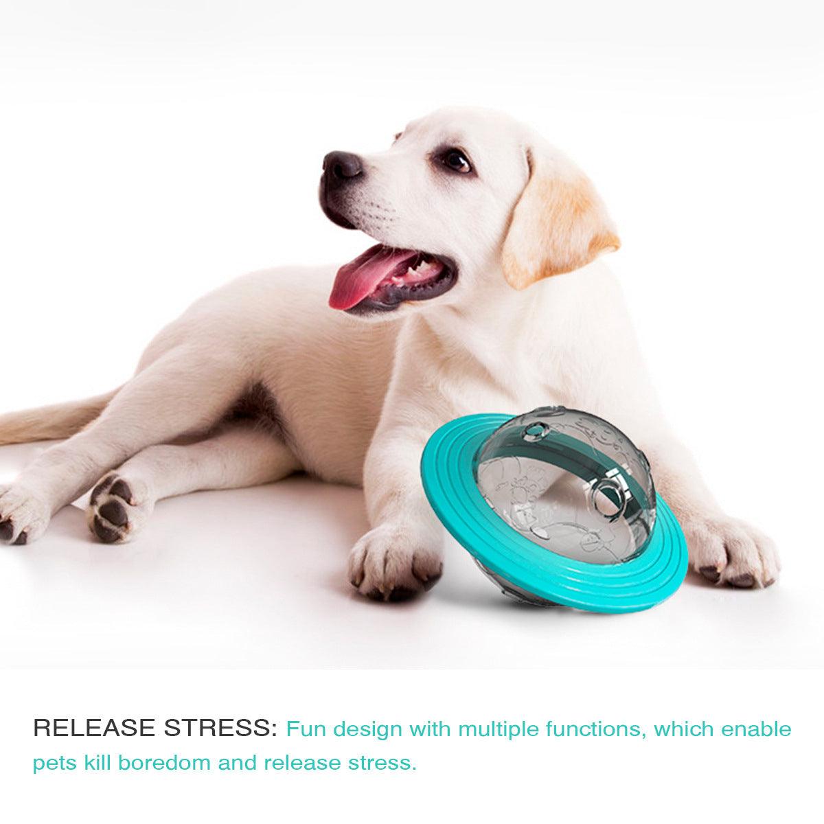 UFO Pet Treat Toy Interactive Food Dispenser for Dogs & Cats