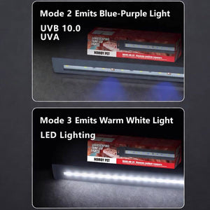 UVB 10.0 LED Reptile Lamp 6W | 3 Lighting Modes UVA + UVB Terrarium Light