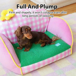 Multi Colour Pet Sofa Bed Removable and Washable for Pets Resting Playing Use