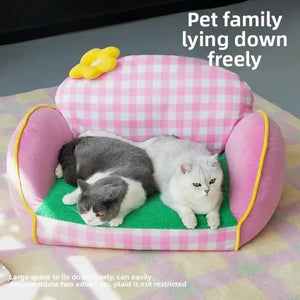Multi Colour Pet Sofa Bed Removable and Washable for Pets Resting Playing Use