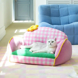 Multi Colour Pet Sofa Bed Removable and Washable for Pets Resting Playing Use