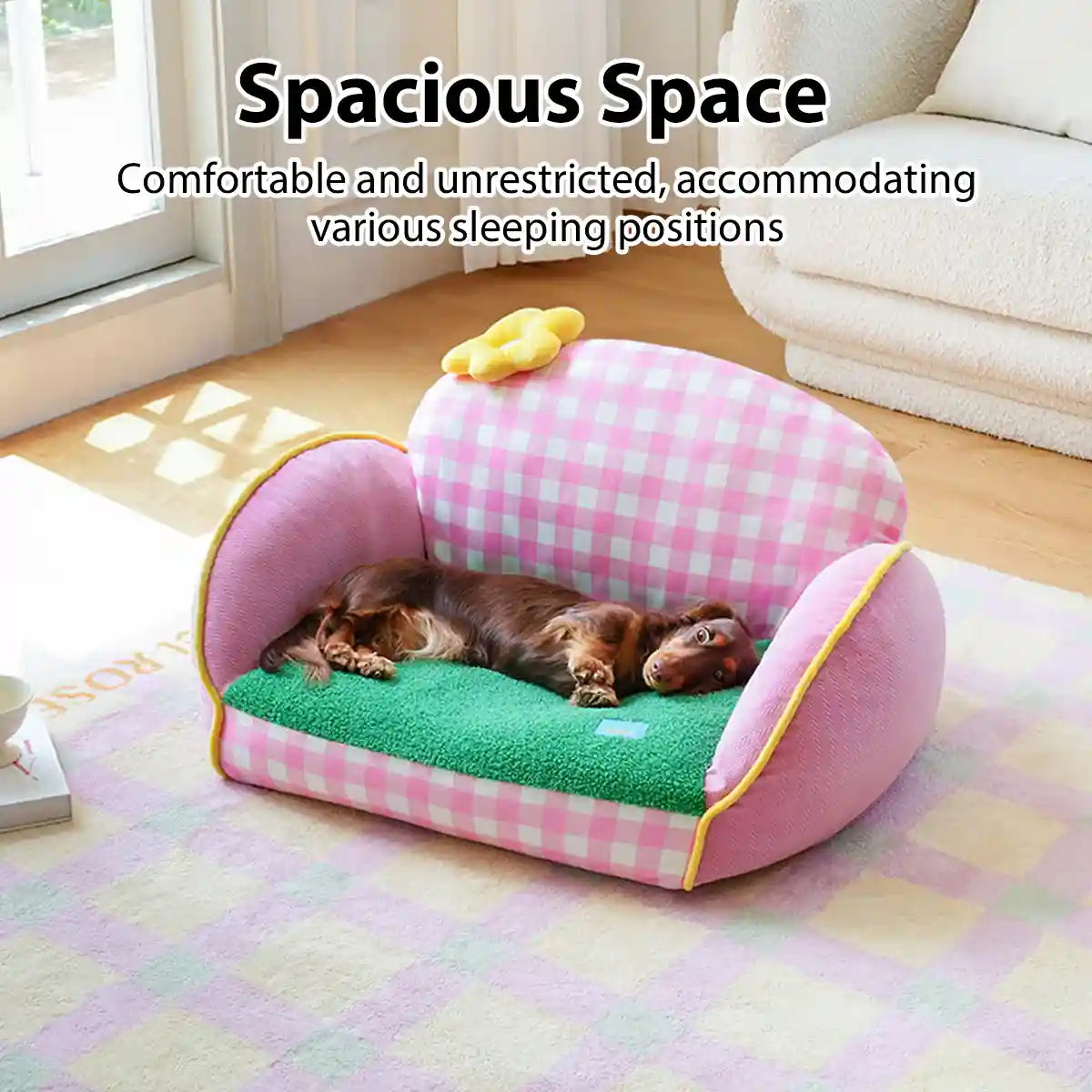 Multi Colour Pet Sofa Bed Removable and Washable for Pets Resting Playing Use